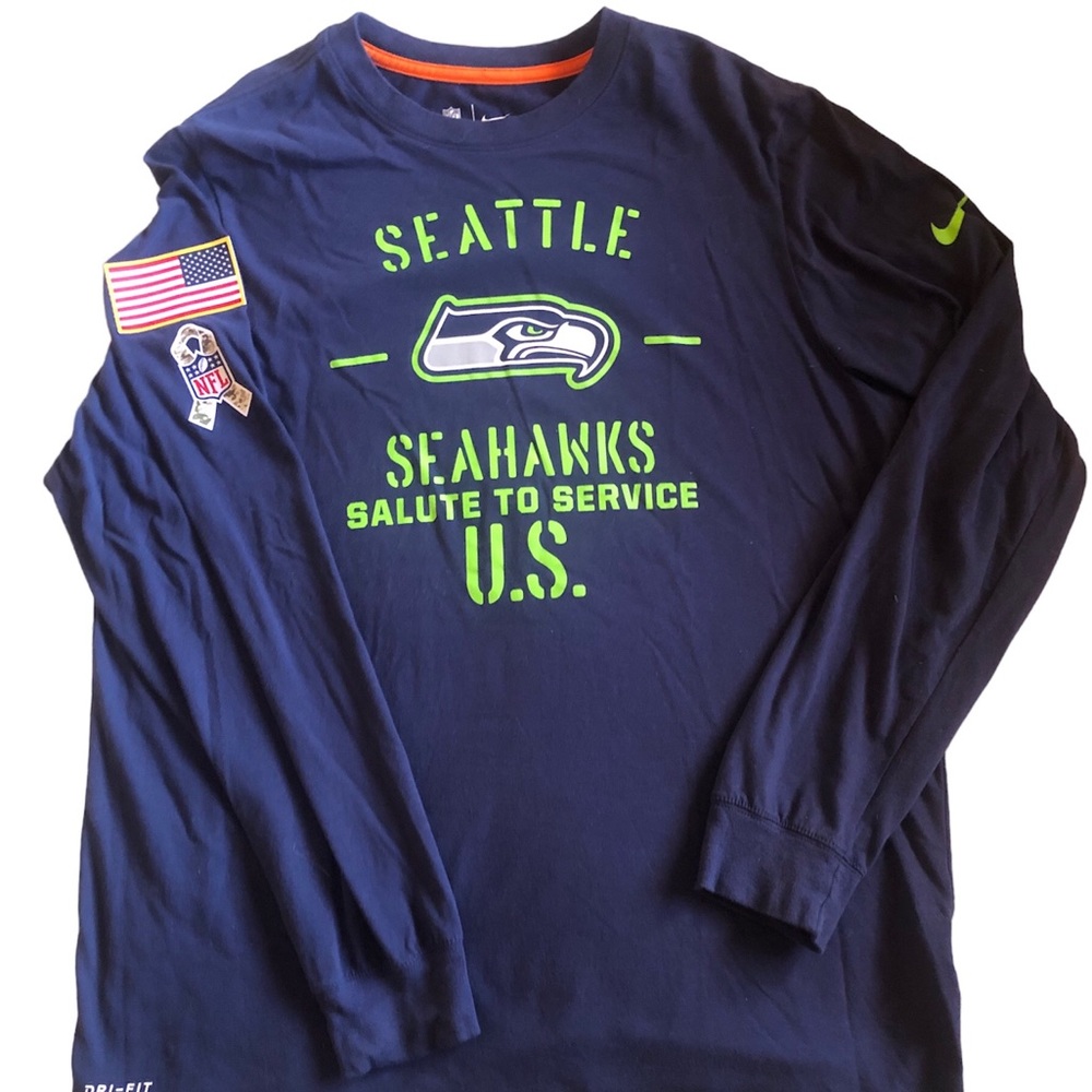 Nike Seahawks Salute to Service Dri-Fit LS Tee